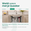 Schema van de PureFilter Mineral+ op de koudwatertoevoer, geplaatst vóór een Quooker onder het aanrecht