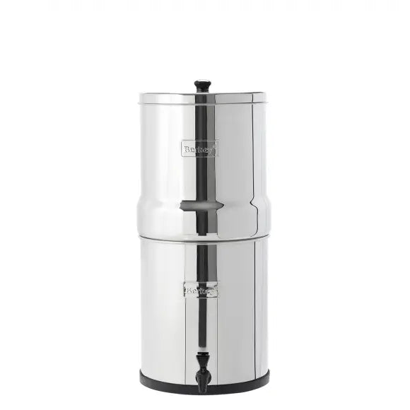 Berkey roestvrijstalen gravity waterfilter met tap, ter vergelijking met PureFilter Mineral+